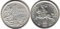 coin Lithuania 1 litas 1925