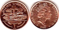 coin Isle of Man 1 penny 1995