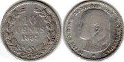 Münze Niederlande 10 Cents 1893