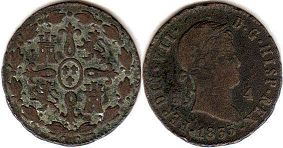 monnaie Espagne 4 maravedis 1833