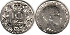 coin Yugoslavia 10 dinara 1938