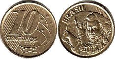 coin Brazil 10 centavos 2002