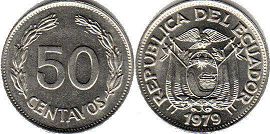 coin Ecuador 50 centavos 1979