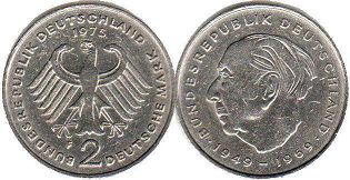 moneta Germany 2 mark 1975