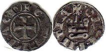 coin Achaea denier no date (1245-1278)