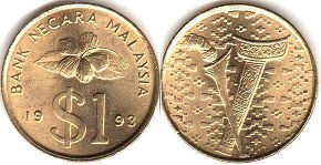 coin Malaysia 1 ringgit 1993