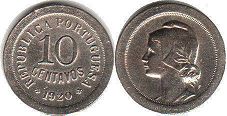 coin Portugal 10 centavos 1920