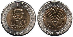 coin Portugal 100 escudos 1995