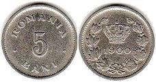 coin Romania 5 bani 1900