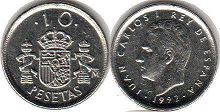 monnaie Espagne 10 pesetas 1992