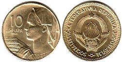 coin Yugoslavia 10 dinara 1963