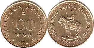 coin Argentina 100 pesos 1979