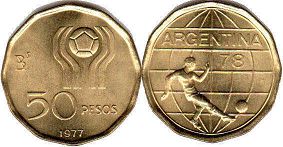 coin Argentina 50 pesos 1977