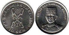 coin Brunei 10 sen 2008