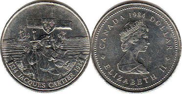 coin canadian commemorative coin 1 dollar 1984