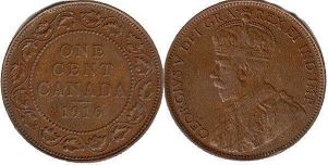 pièce de monnaie canadian old pièce de monnaie 1 cent 1916
