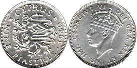 coin Cyprus 9 piasters 1940