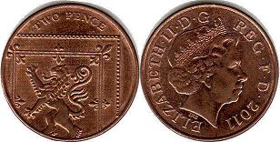 coin UK 2 pence 2011