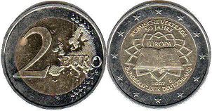 mynt Tyskland 2 euro 2007