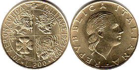 coin Italy 200 lire 1993