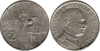 coin Italy 2 lire 1923