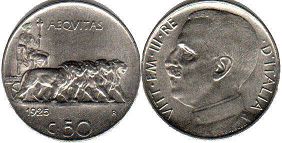 monnaie Italie 50 centesimo 1925