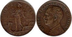 moneta Italy 2 centesimi 1915