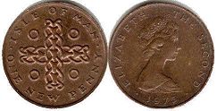 coin Isle of Man 1 new penny 1975