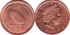 coin Isle of Man 1 penny 1998
