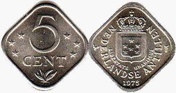 coin Netherlands Antilles 5 cents 1978