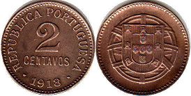coin Portugal 2 centavos 1918
