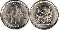 coin Rhodesia 2.5 cents 1970