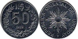 coin Ururuay 50 new pesos 1989