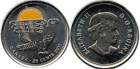 coin canadian commemorative coin 25 cents 2011