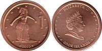 coin Cook Islands 1 cent 2010