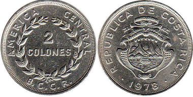 coin Costa Rica 2 colones 1978