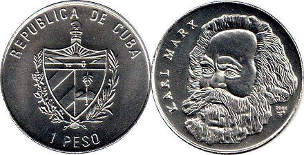 coin Cuba 1 peso 2002