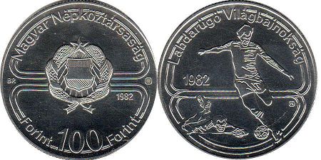coin Hungary 100 forint 1982