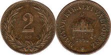 coin Hungary 2 filler 1894