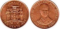 coin Jamaica 10 cents 1996