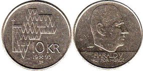 mynt Norge 10 kroner 1995