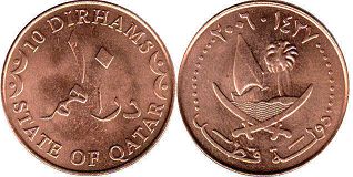coin Qatar10 dirhams 2006