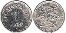coin Estonia 1 mark 1922