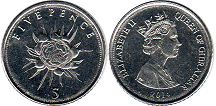 coin Gibraltar 5 pence 2014