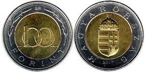 kovanice Mađarska 100 forint 2017