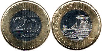 kovanice Mađarska 200 forint 2018