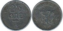 coin Norway 25 ore 1943
