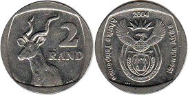coin South Africa 2 rand 2004