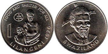 coin Swaziland 1 lilangeni 1976