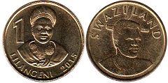 coin Swaziland 1 lilangeni 2015